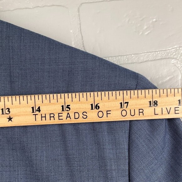 Marzotto Banana Republic Blazer Men 42R Blue Modern Slim Super 100s Wool Jacket - Picture 13 of 15